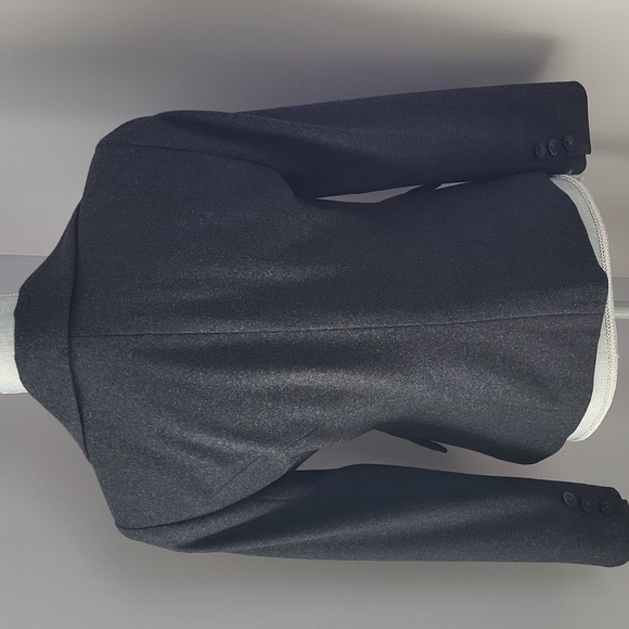 Franco Mirabelli Gray Jacket with Asymmetrical Zipper - Picture 5 of 10